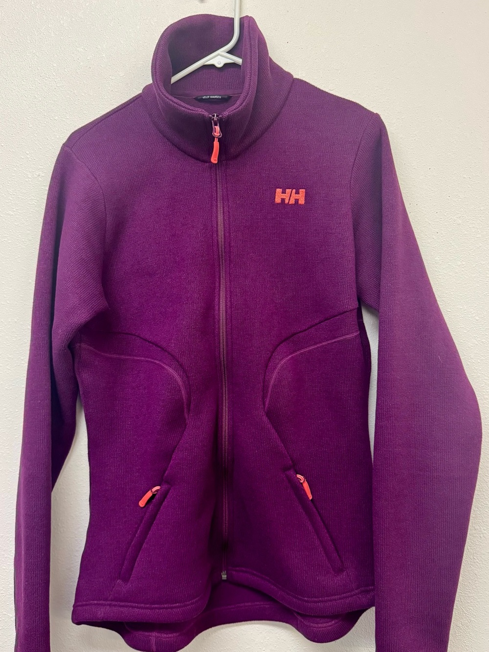 Helly Hansen Purple Fleece Jacket with Orange Accents